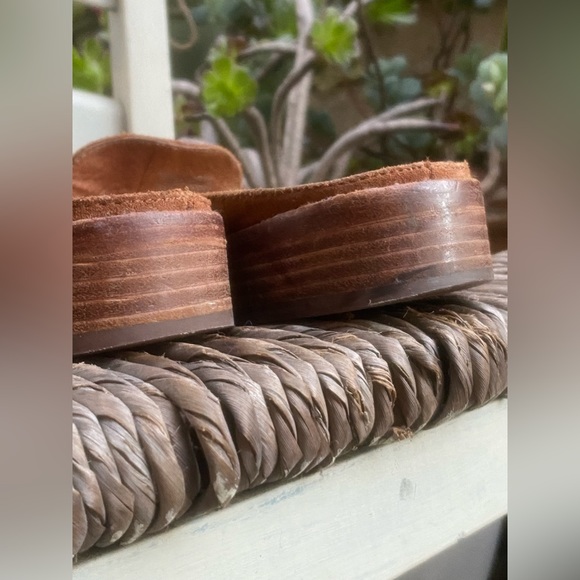 madewell elinor cognac suede penny loafer mules sz. 8 - Picture 7 of 13